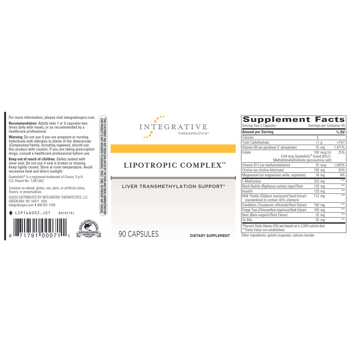 Lipotropic Complex 90 Capsules