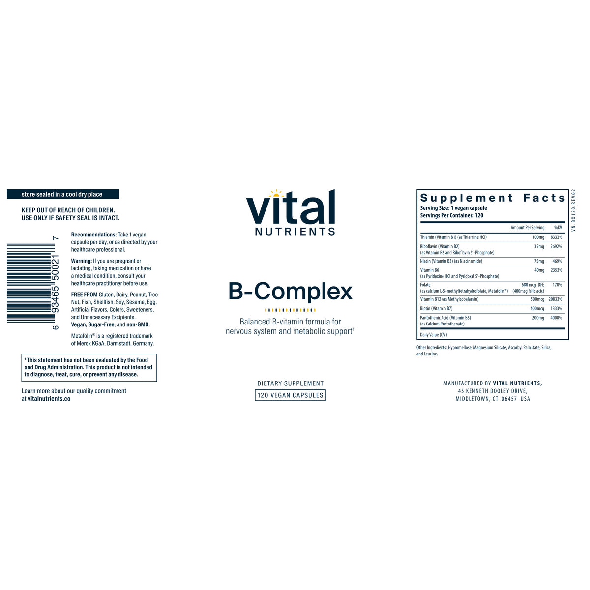 B-Complex 120 Capsules