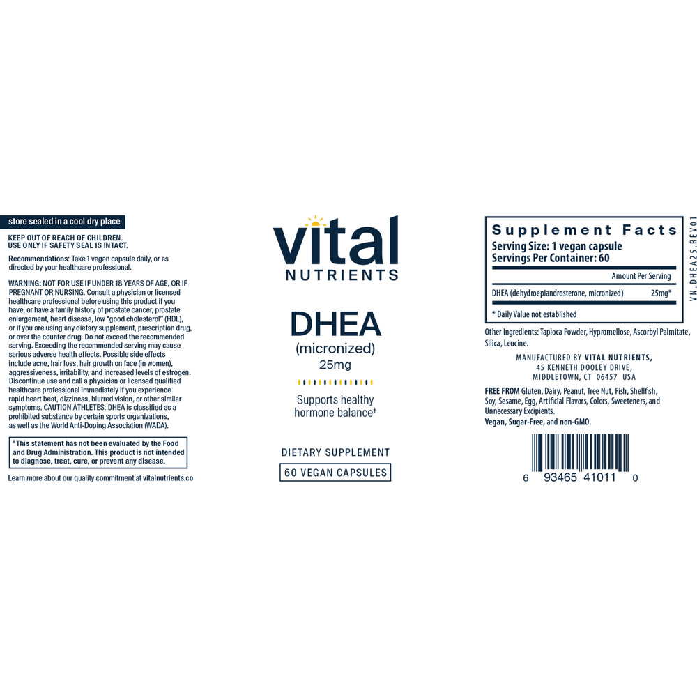 DHEA 25mg 60 Capsules
