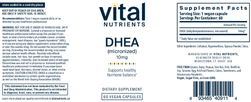 DHEA 10mg 60 Capsules