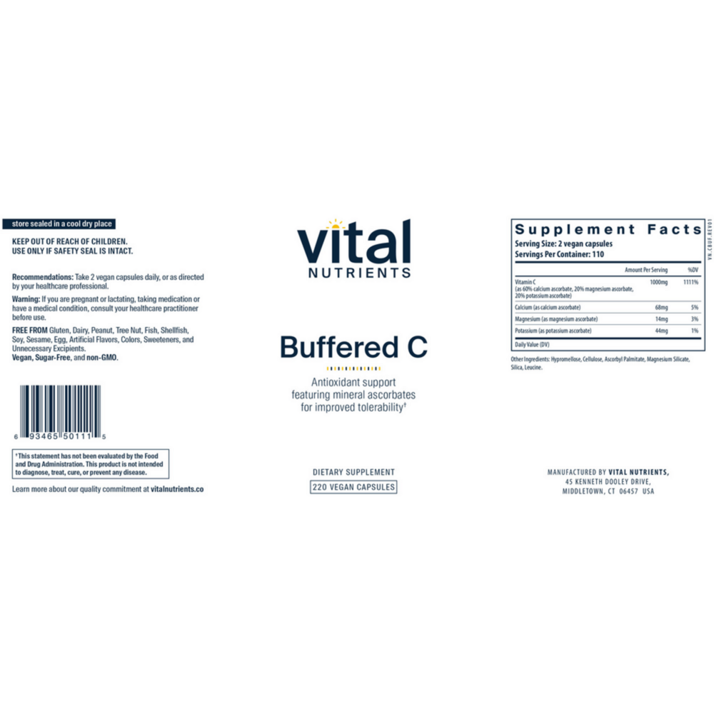 Buffered C 500mg 220 Capsules