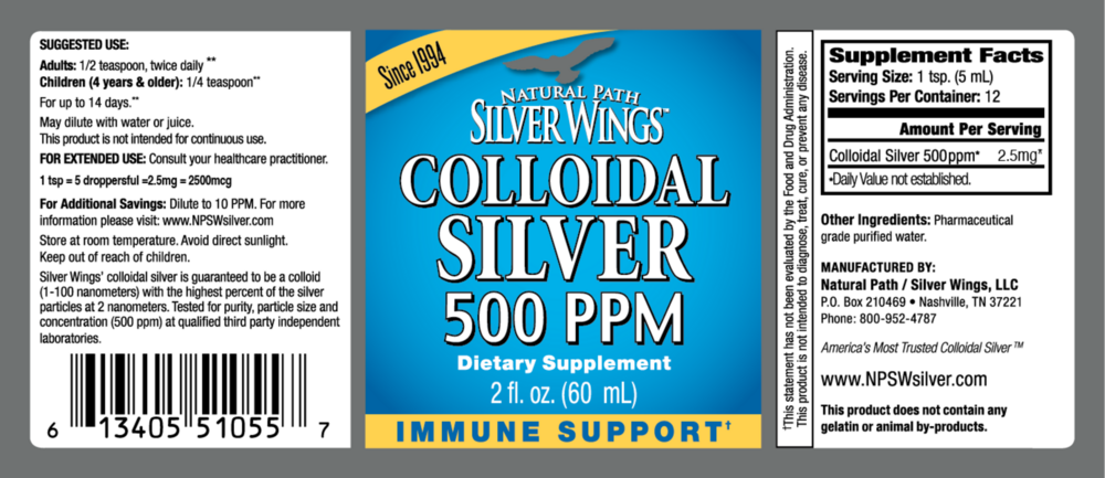 Colloidal Silver 500 PPM - Liquid 2 oz.