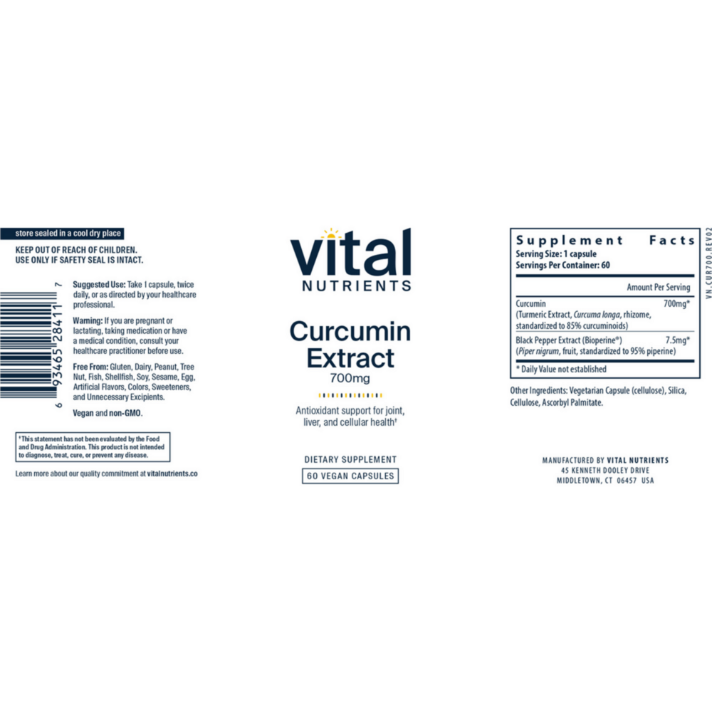 Curcumin Extract 700mg 60 capsules