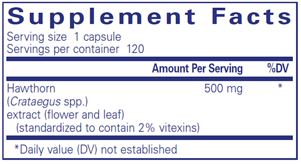 Hawthorn Extract 500mg 120 Capsules