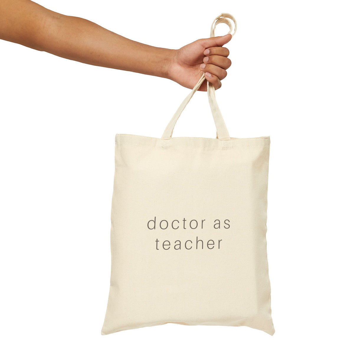 "Docere" Doctor as Teacher - Dr. Neville's Cotton Canvas Tote Bag (Natural Canvas)