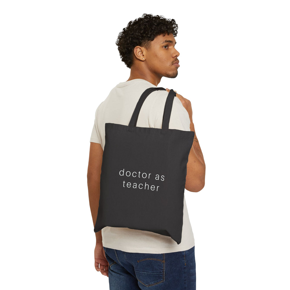 "Docere" Doctor as Teacher - Dr. Neville's Cotton Canvas Tote Bag (Black)