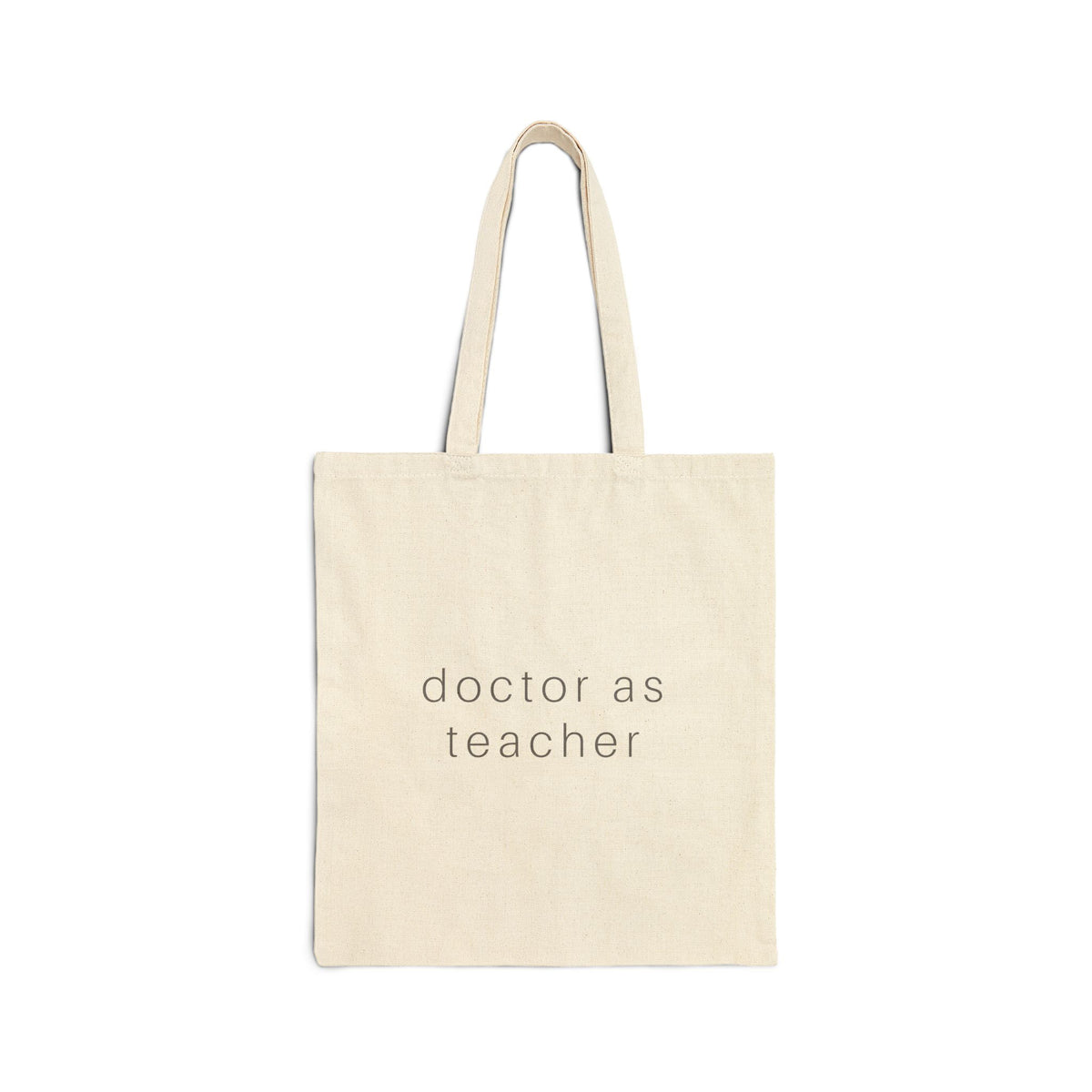 "Docere" Doctor as Teacher - Dr. Neville's Cotton Canvas Tote Bag (Natural Canvas)