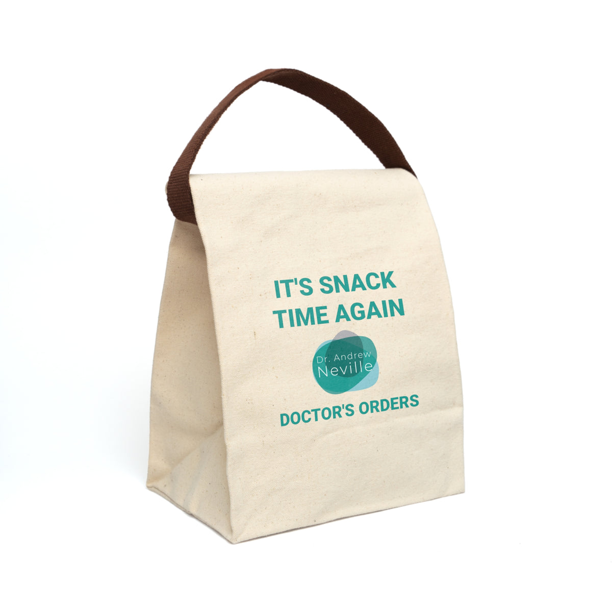 It's Snack Time (Doctor's Orders) Canvas Lunch Sack - Dr. Andrew Neville