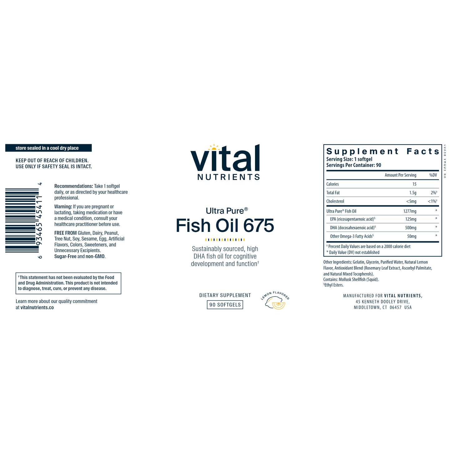 Ultra Pure Fish Oil 675 - 90 caps