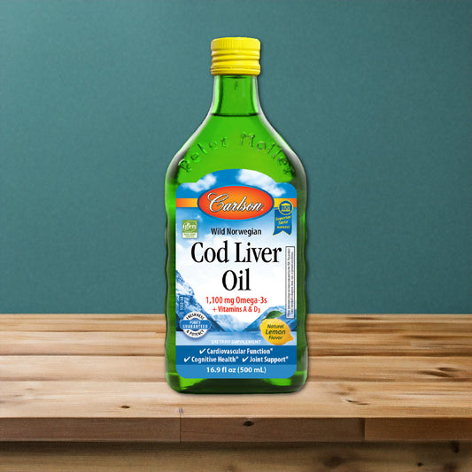 Carlson Cod Liver Oil Liquid (Lightly Lemon Taste) 16.9 oz
