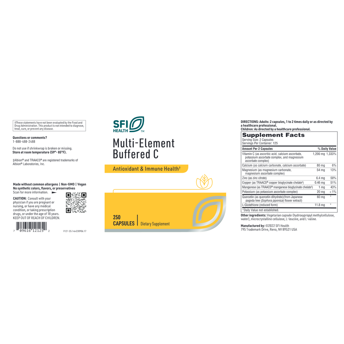 Multi-Element Buffered C 250 Capsules