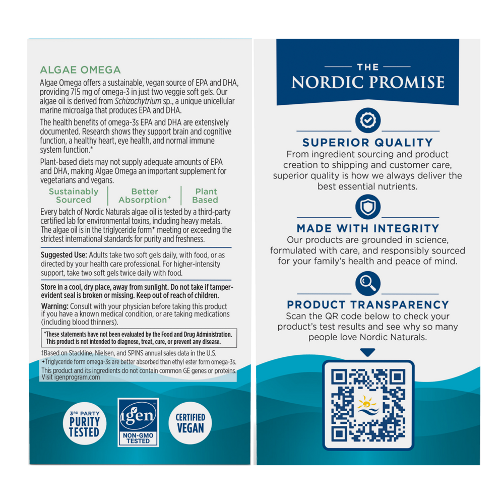 Algae Omega 60 Soft Gels