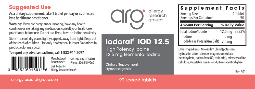 Iodoral (High Potency Iodine) 12.5mg
