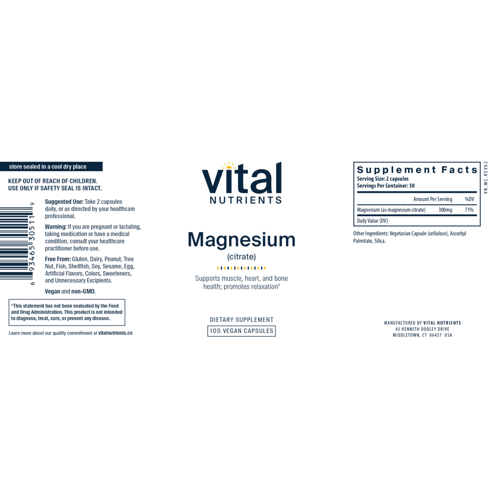 Magnesium (citrate) 150mg