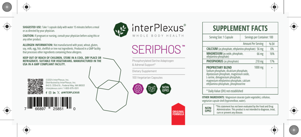 Seriphos 100 Capsules - CURRENTLY ON BACKORDER