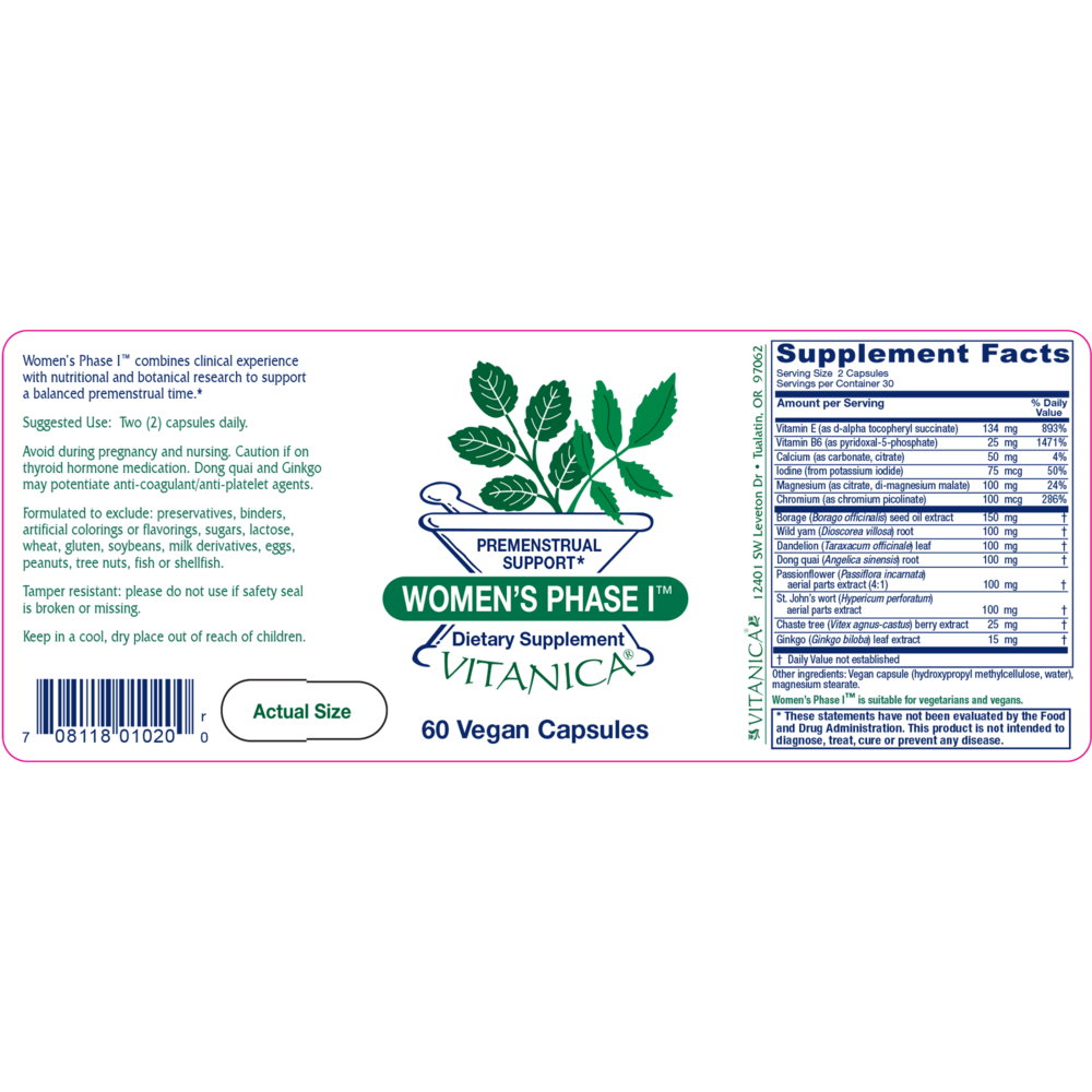 Women's Phase I (1) 60 Capsules